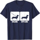 Funny Online Offline Dachshund T-Shirt - T-Shirt | Navy