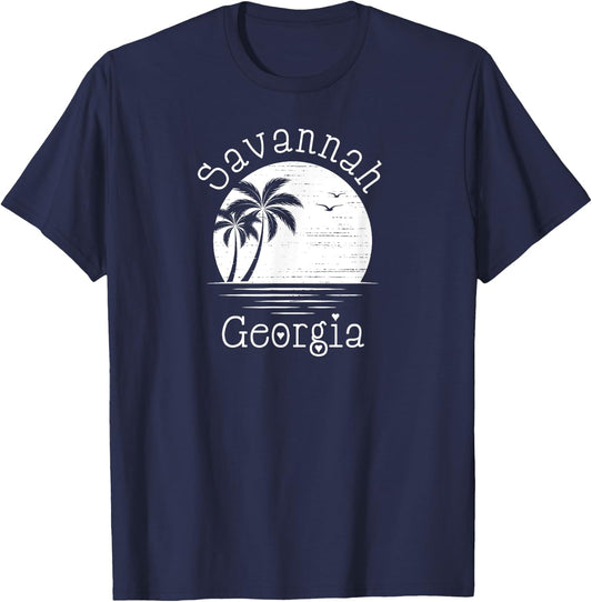 Savannah Georgia T-Shirt - T-Shirt | Navy