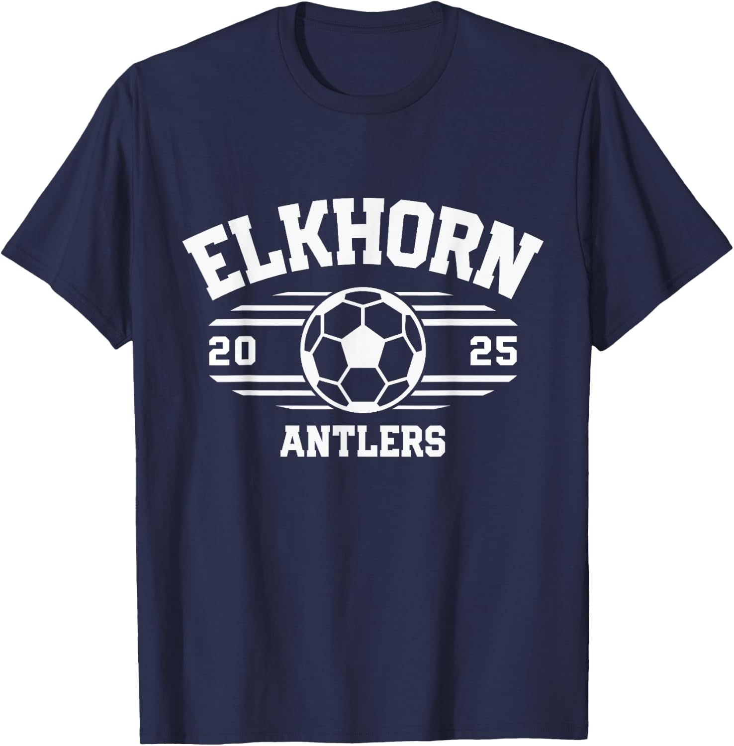 Elkhorn Antlers Soccer Ball 2025 T-Shirt - T-Shirt | Navy