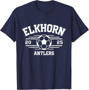 Elkhorn Antlers Soccer Ball 2025 T-Shirt - T-Shirt | Navy