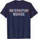 Antepartum Nurse OB/GYN Nurse Groovy T-Shirt - T-Shirt | Navy
