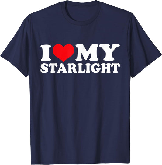 I Love My Starlight, I Heart Starlight T-Shirt - T-Shirt | Navy