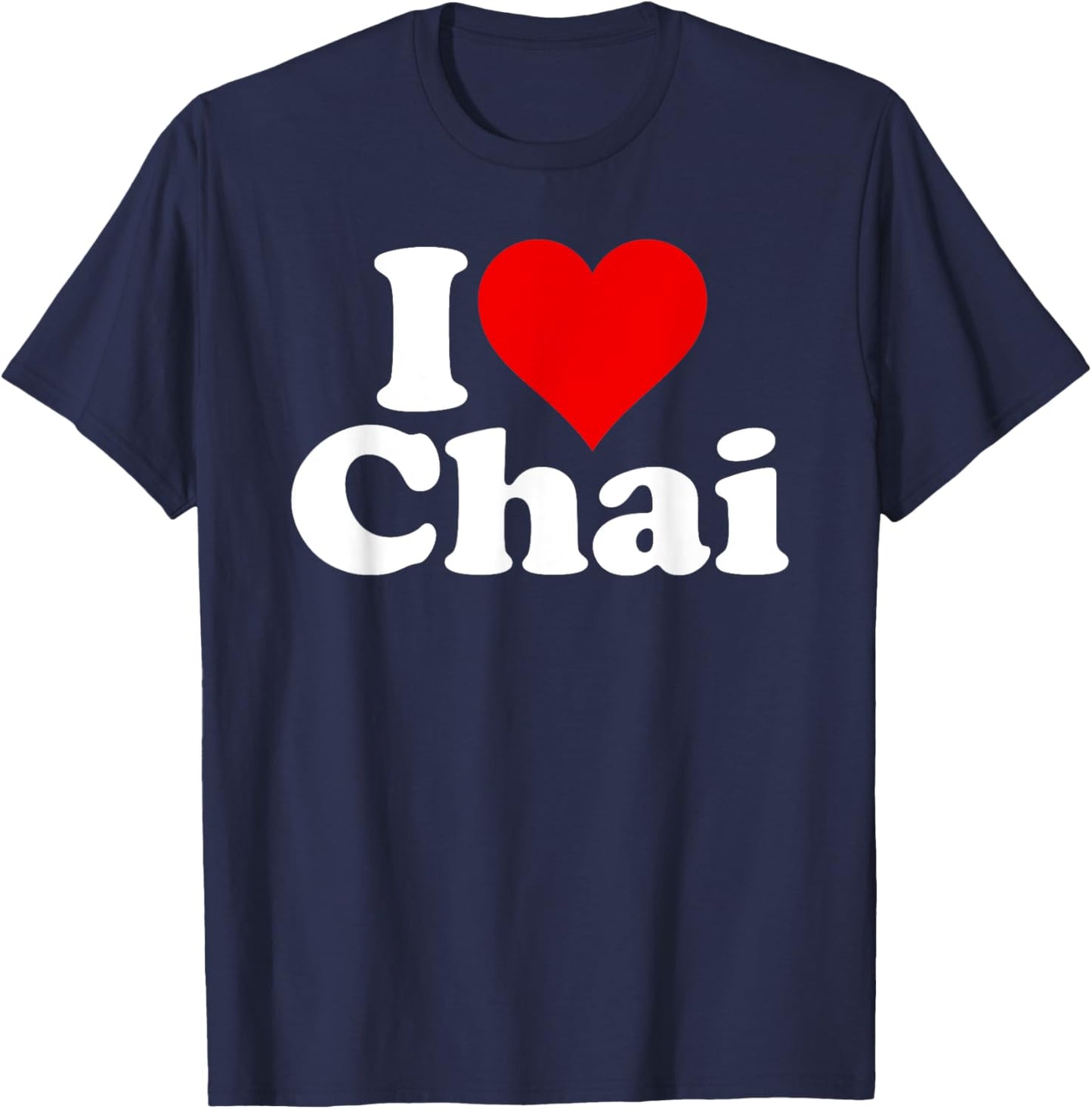 I Love Heart Chai Tea T-Shirt - T-Shirt | Navy