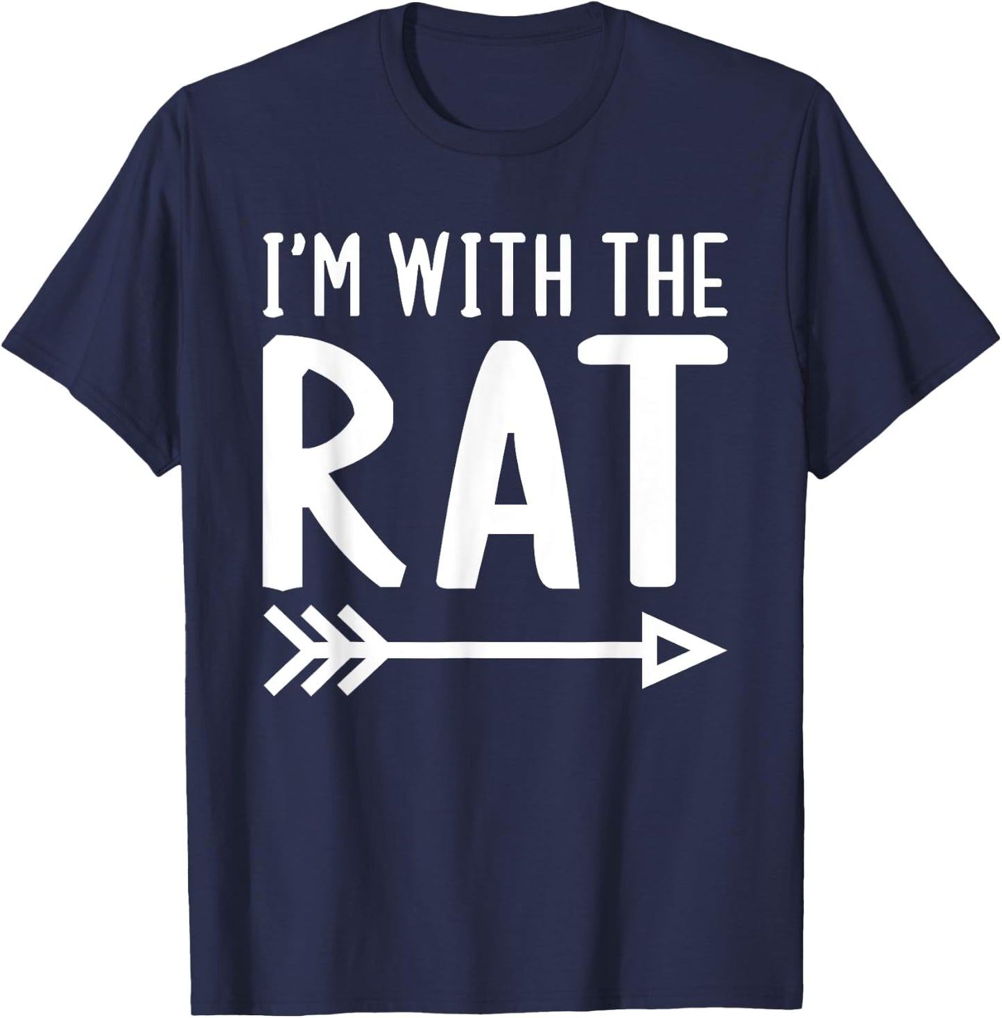 I'm With The Rat Funny Matching Halloween Couple Costume T-Shirt - T-Shirt | Navy