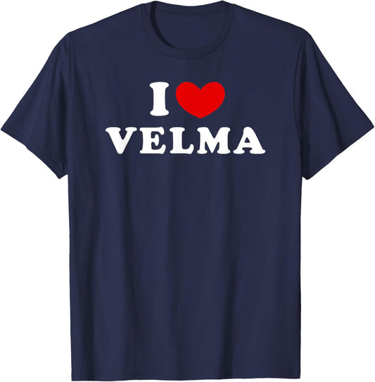 I Love Velma, I Heart Velma T-Shirt - T-Shirt | Navy