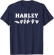 Personalized name sign language HARLEY ASL Teacher Deaf Men Women T-Shirt - T-Shirt | Navy