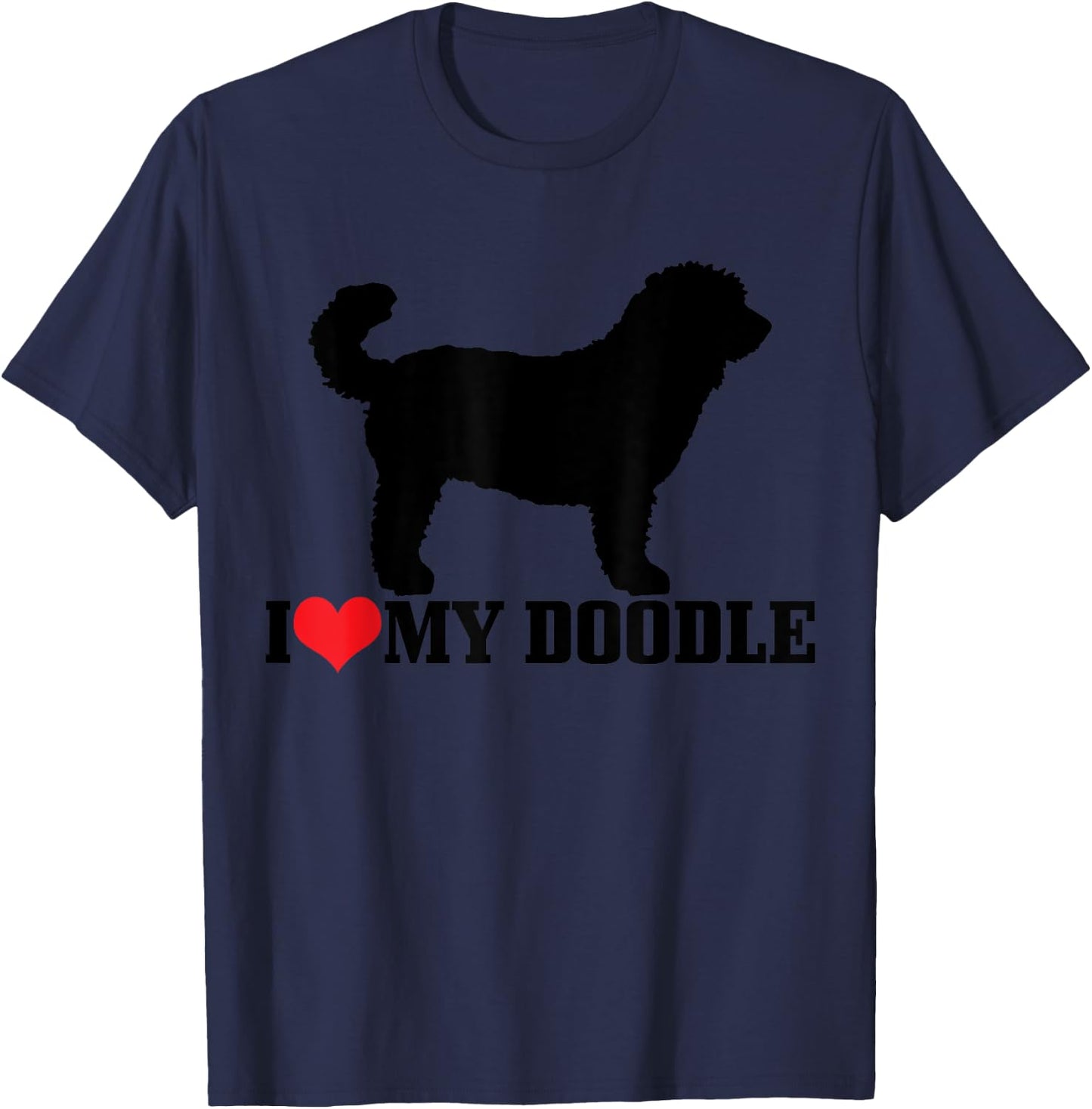 Goldendoodle I Love My Doodle Labradoodle Golden Doodle Dog Men Women Girls Kids T-Shirt - T-Shirt | Navy