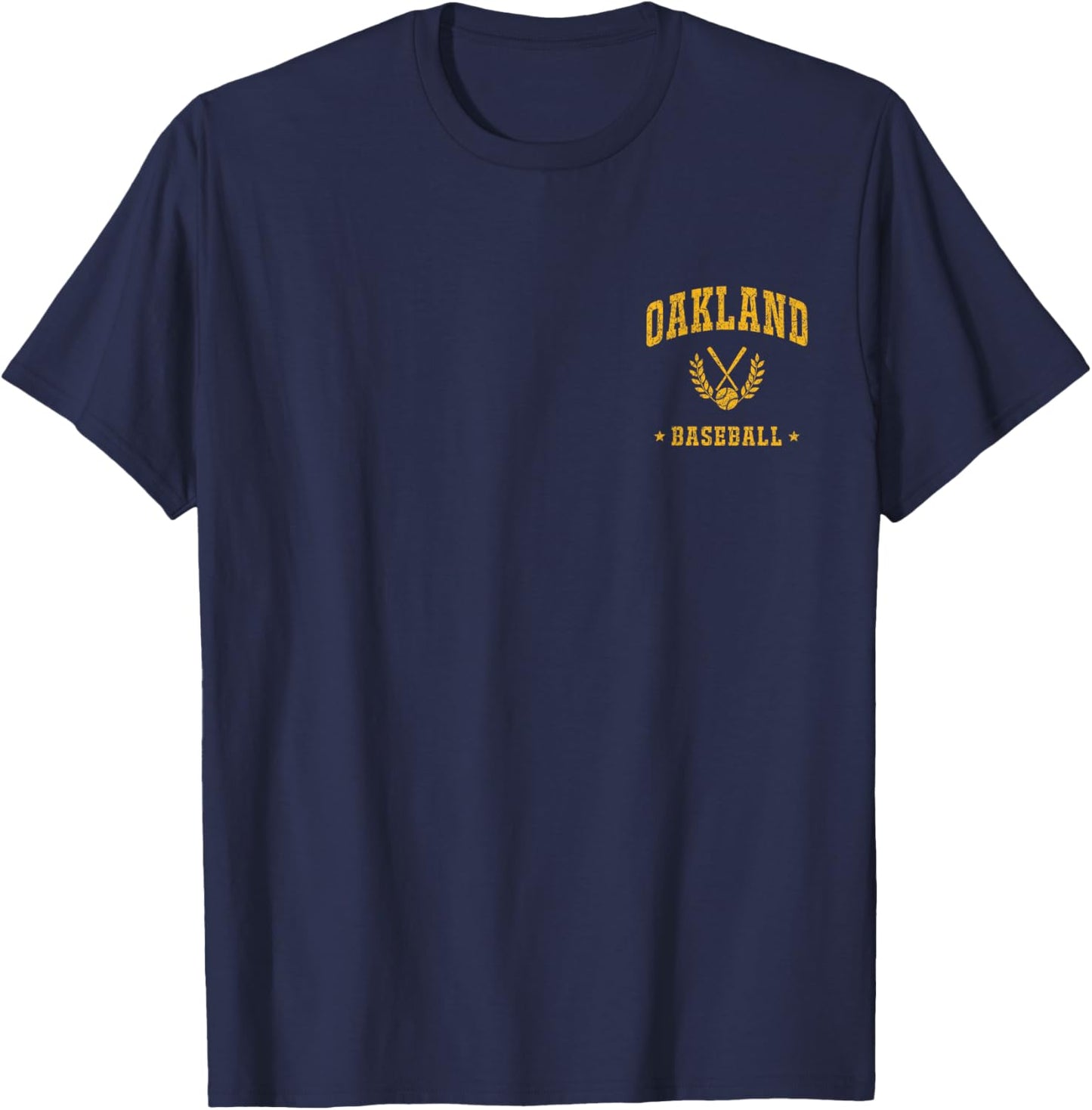 Oakland Baseball Vintage Gameday Retro Baseball Lover T-Shirt - T-Shirt | Navy