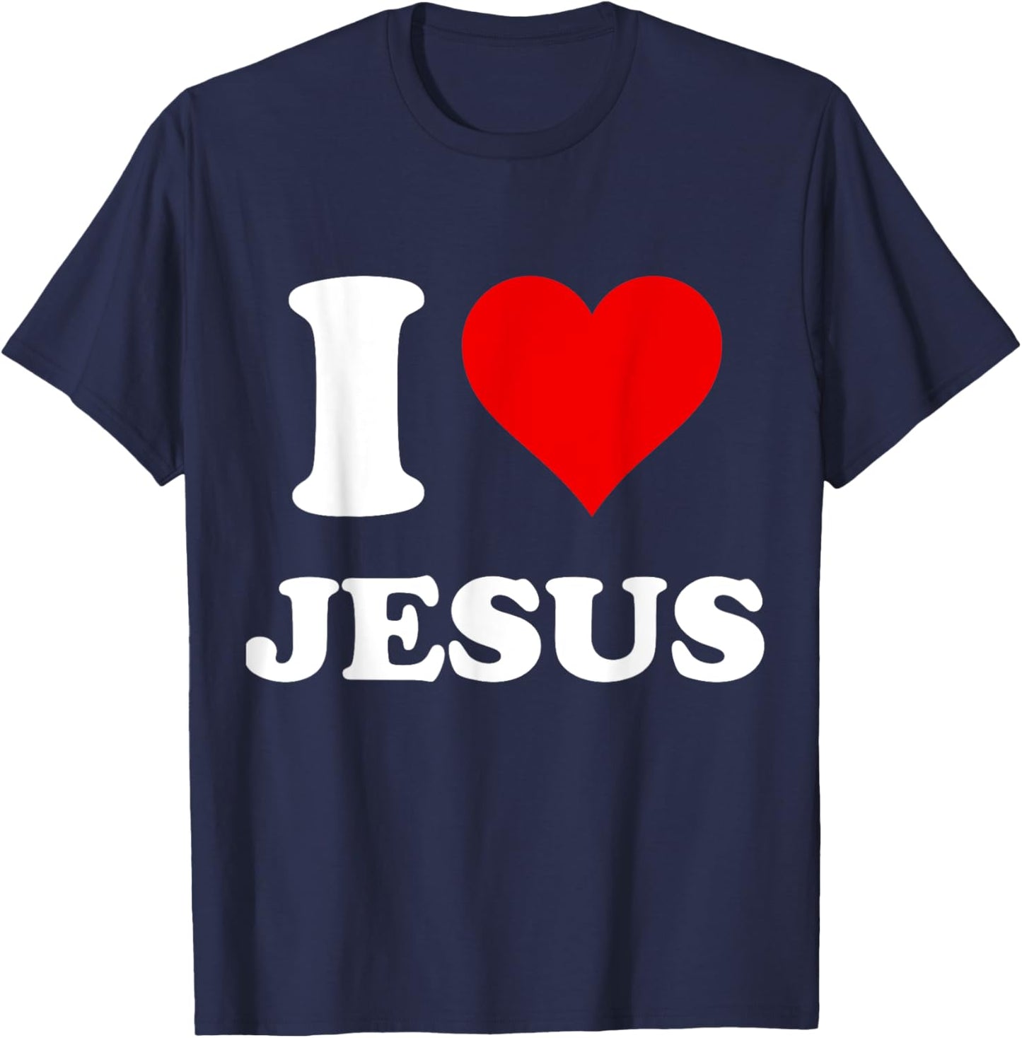 I Heart Jesus I Love Jesus T-Shirt - T-Shirt | Navy