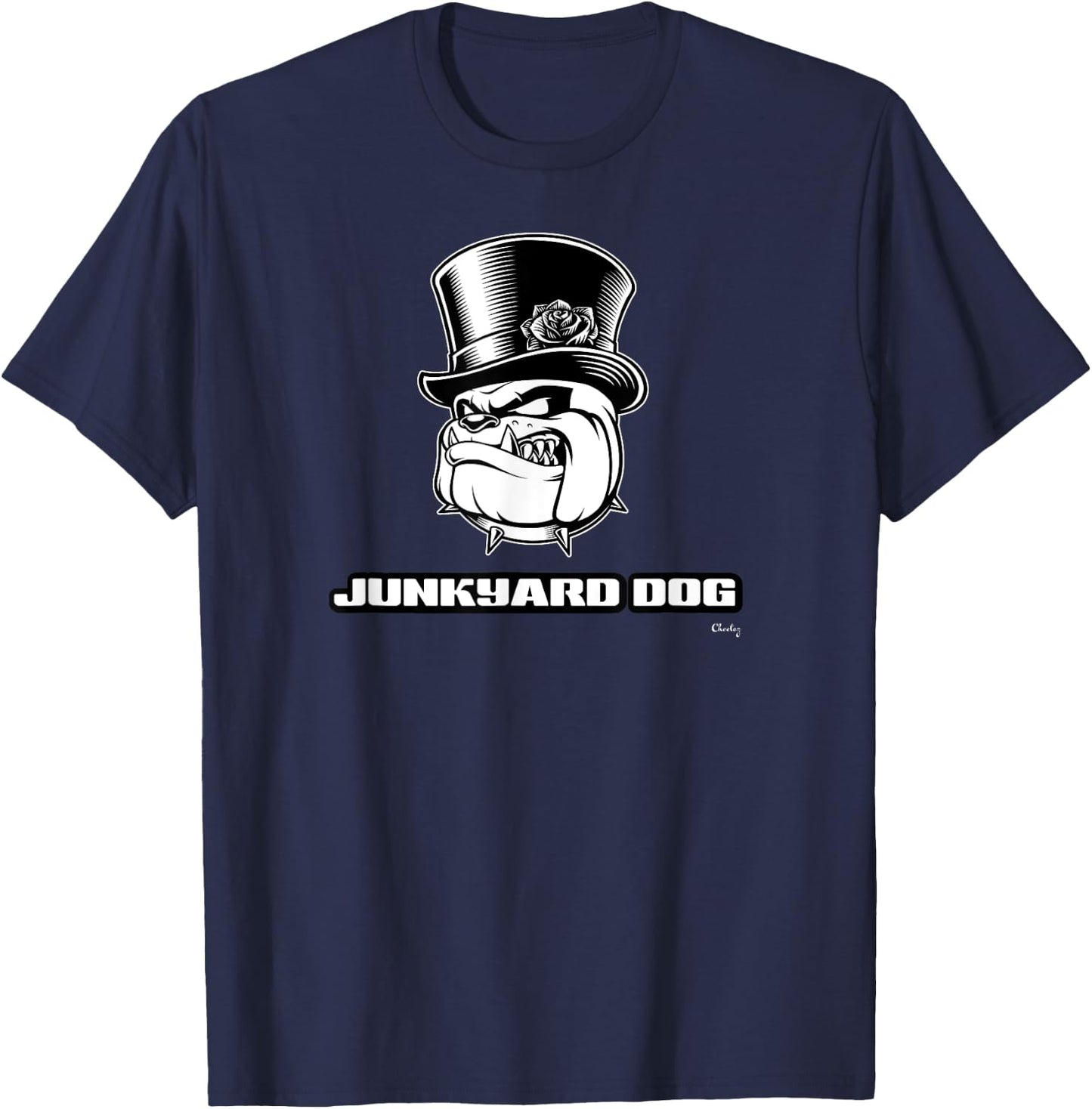 Junkyard Dog | Gym Strong Weightlifter T-Shirt - T-Shirt | Navy