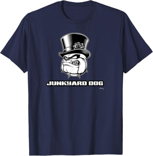 Junkyard Dog | Gym Strong Weightlifter T-Shirt - T-Shirt | Navy