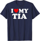I Love My Tia T-Shirt - T-Shirt | Navy