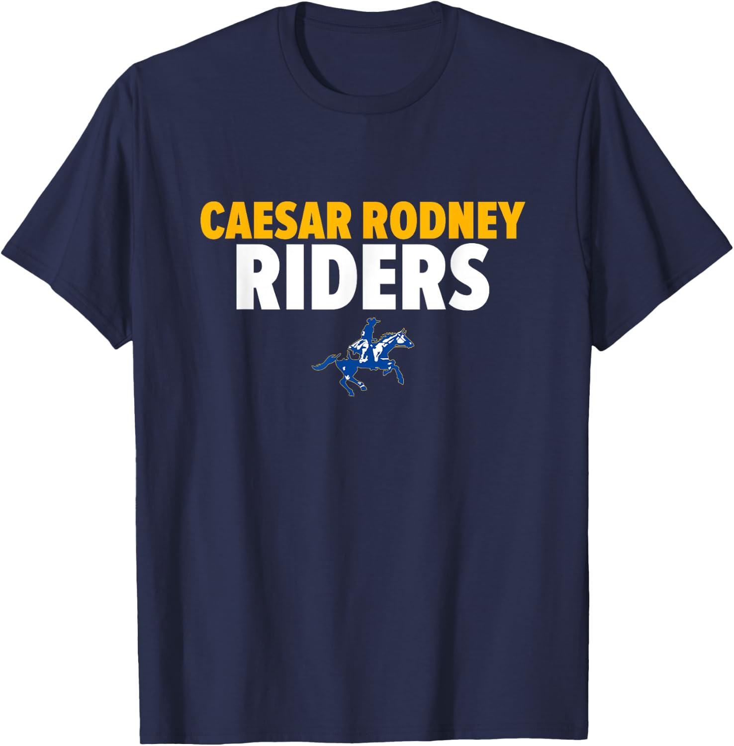 Caesar Rodney Riders Logo Bold HS T-Shirt - T-Shirt | Navy