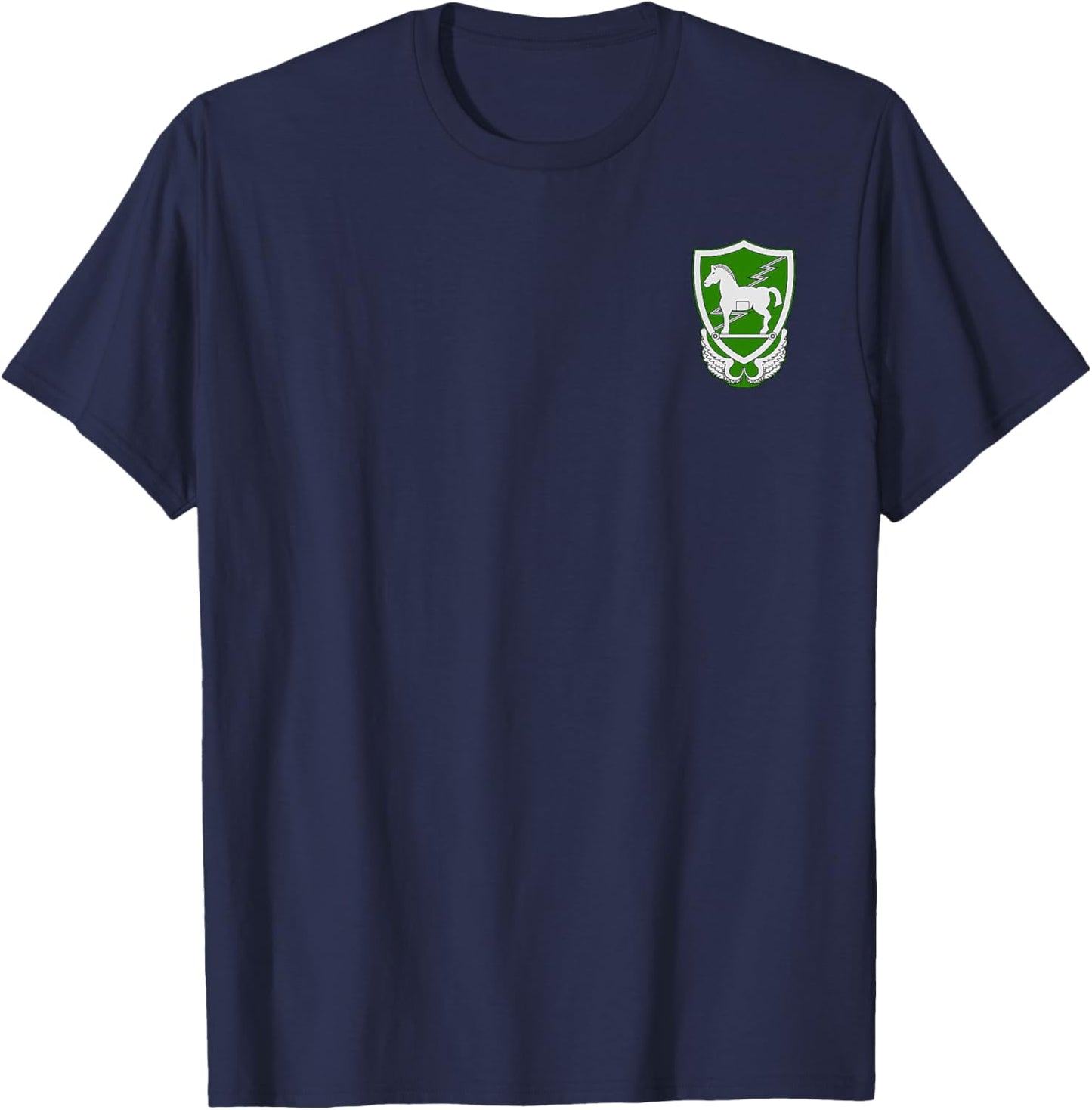 US Army 10th Special Forces Group Trojan Horse Badge Design T-Shirt - T-Shirt | Navy