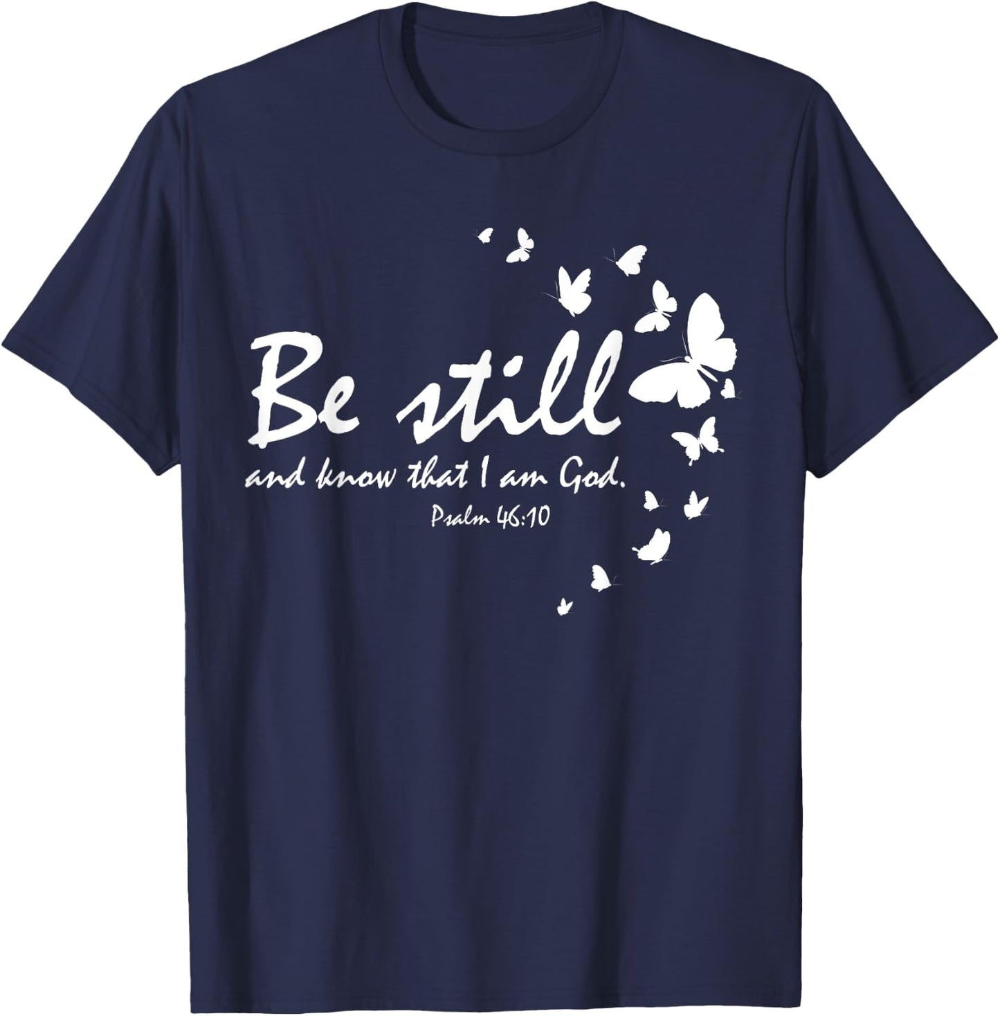 Christian Gift Women Mom Her Wife Girls Kids Religious Verse T-Shirt - T-Shirt | Navy