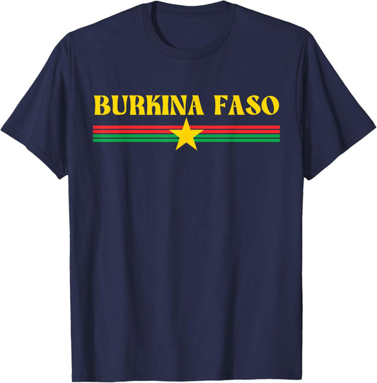 Burkina Faso Flag Emblem, Burkinese Flag, Burkina Faso T-Shirt - T-Shirt | Navy