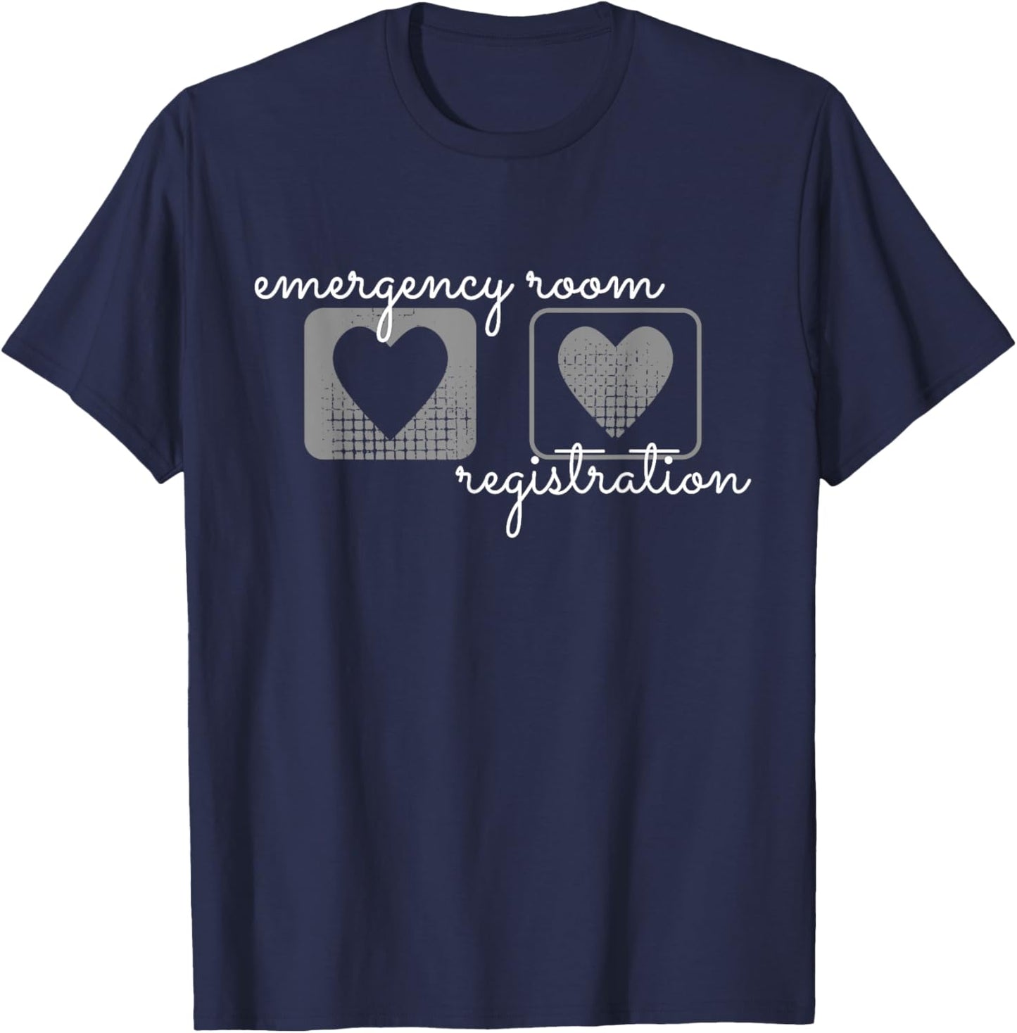 Emergency Room Registration Patient ER Registrar Nursing T-Shirt - T-Shirt | Navy