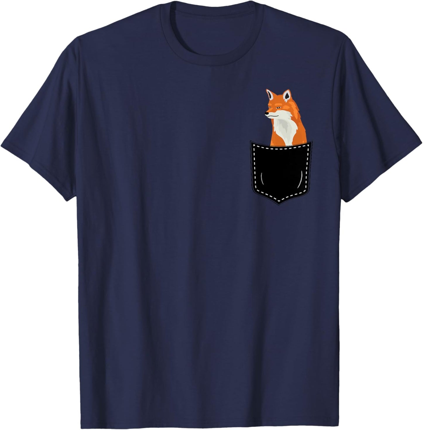 Fox In The Pocket Perfect for Fox Lovers T-Shirt - T-Shirt | Navy