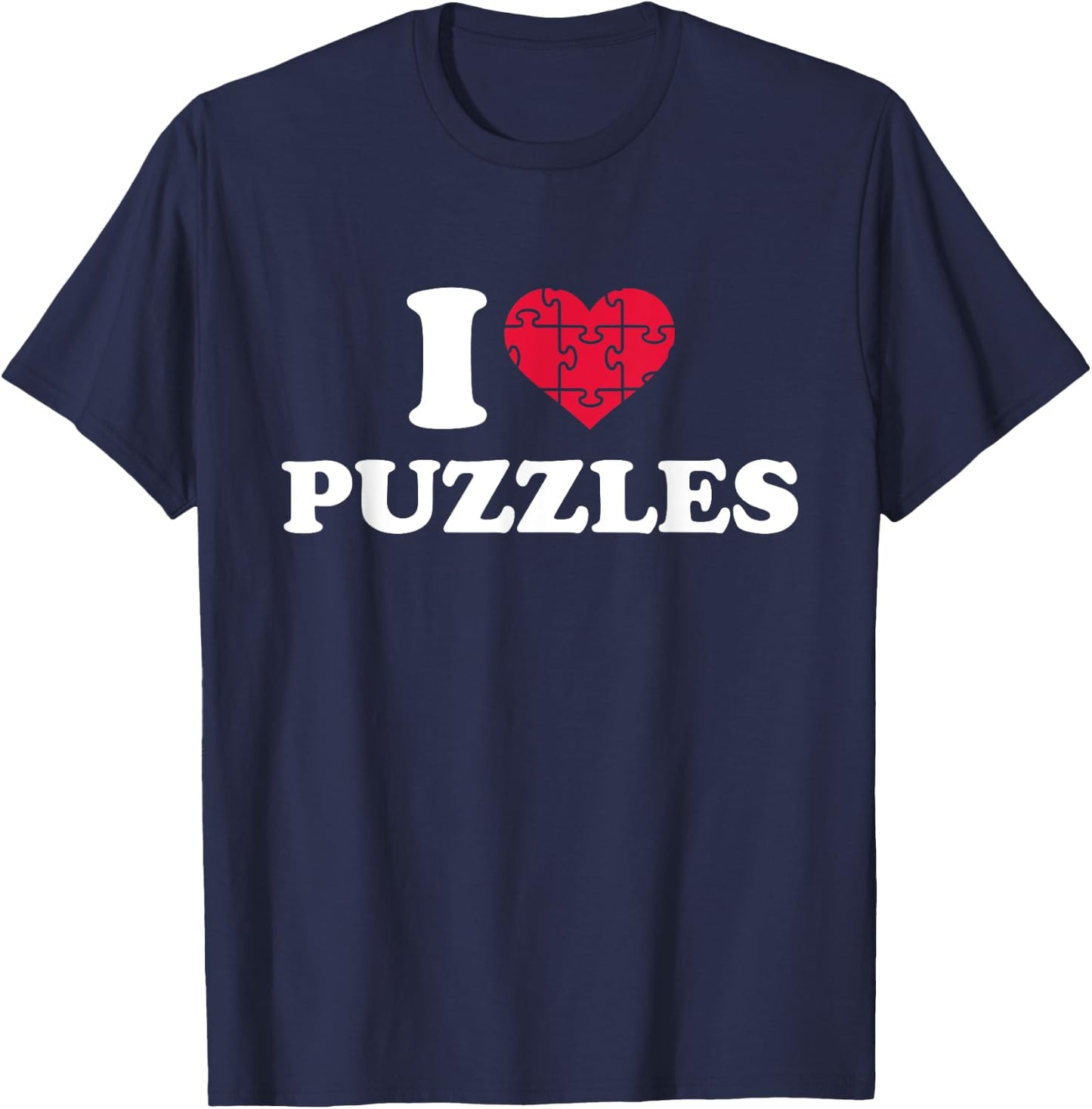 I love jigsaw puzzles T-Shirt - T-Shirt | Navy