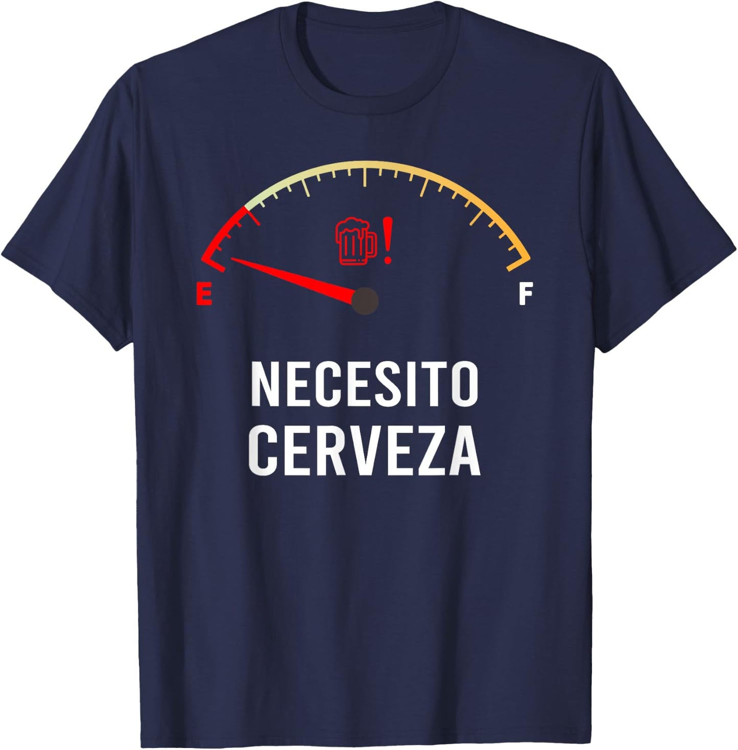 Necesito Cerveza Funny Spanish quote I Need Beer T-Shirt - T-Shirt | Navy