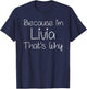 LIVIA Funny Personalized Birthday Women Name Gift T-Shirt - T-Shirt | Navy