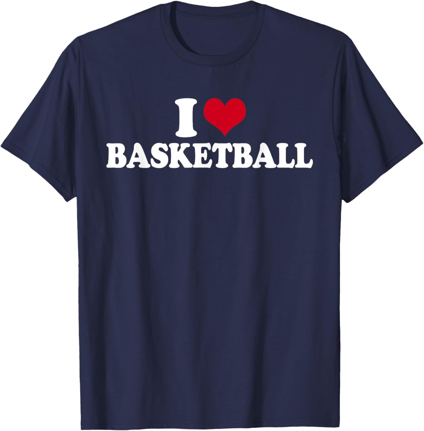 I Love Basketball T-Shirt - T-Shirt | Navy