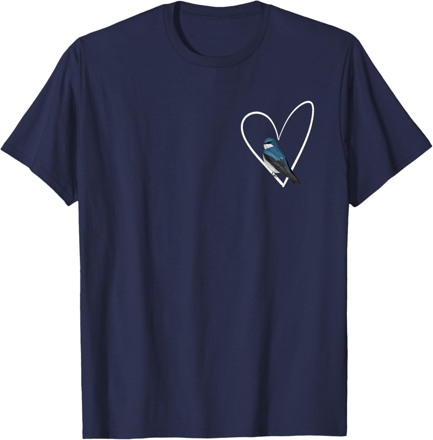 Tree Swallow Bird Birdlover Birdwatcher Animal Biologist T-Shirt - T-Shirt | Navy