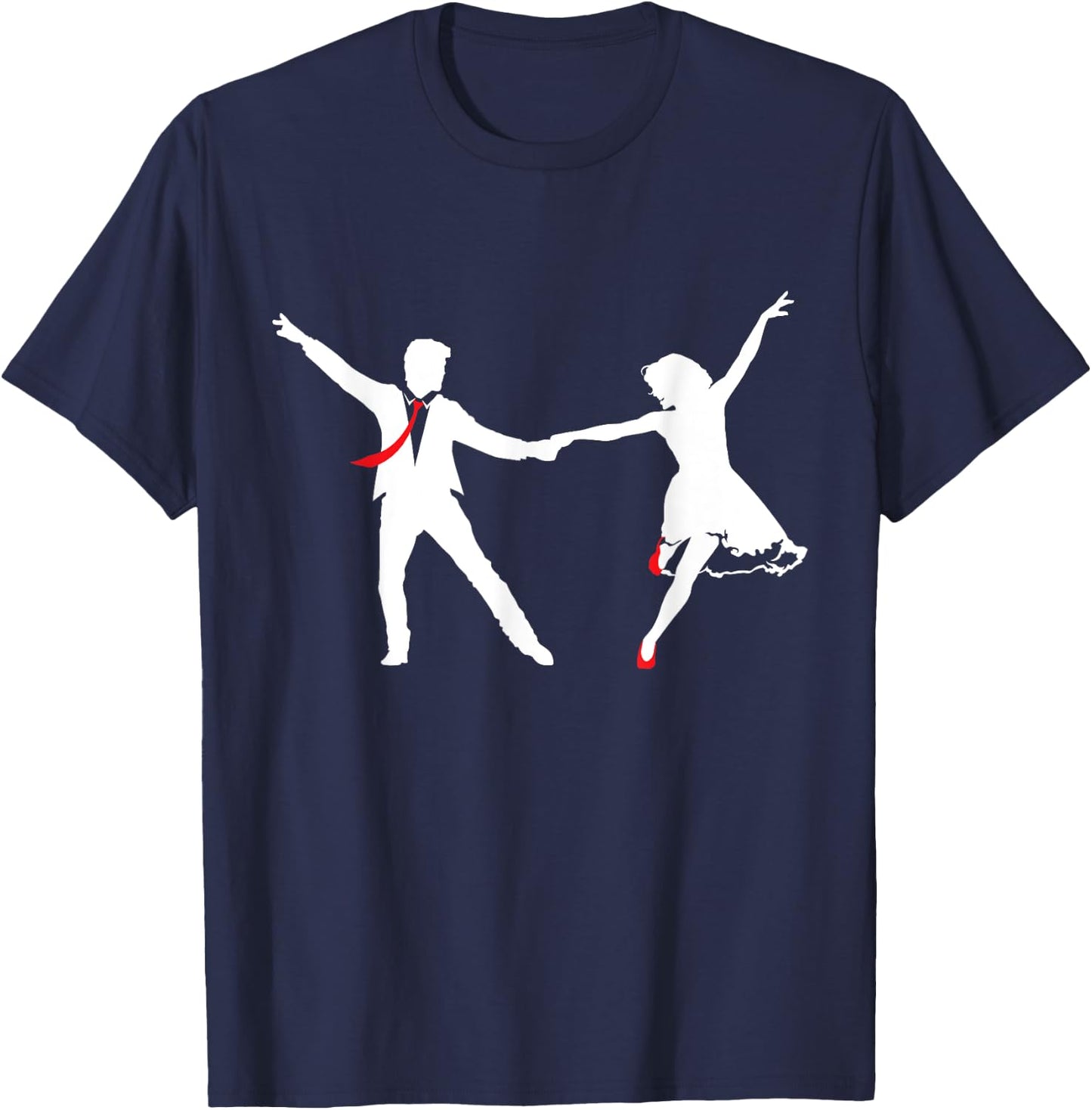 Swing Dance Couple - Dance School Swing Dance Swing Music Dancing T-Shirt - T-Shirt | Navy