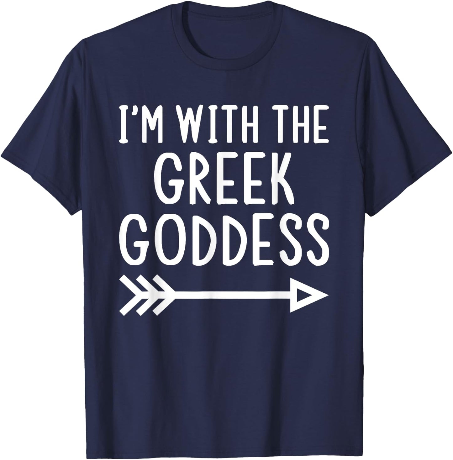 I'm With The Greek Goddess Funny Matching Halloween Costume T-Shirt - T-Shirt | Navy