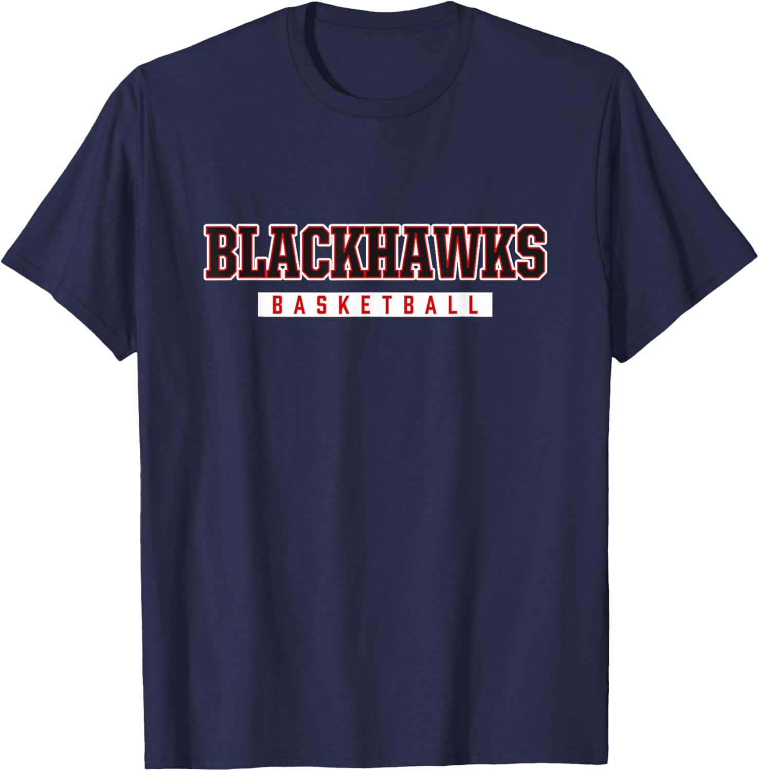 Blackhawks Basketball Cheney High School T-Shirt - T-Shirt | Navy