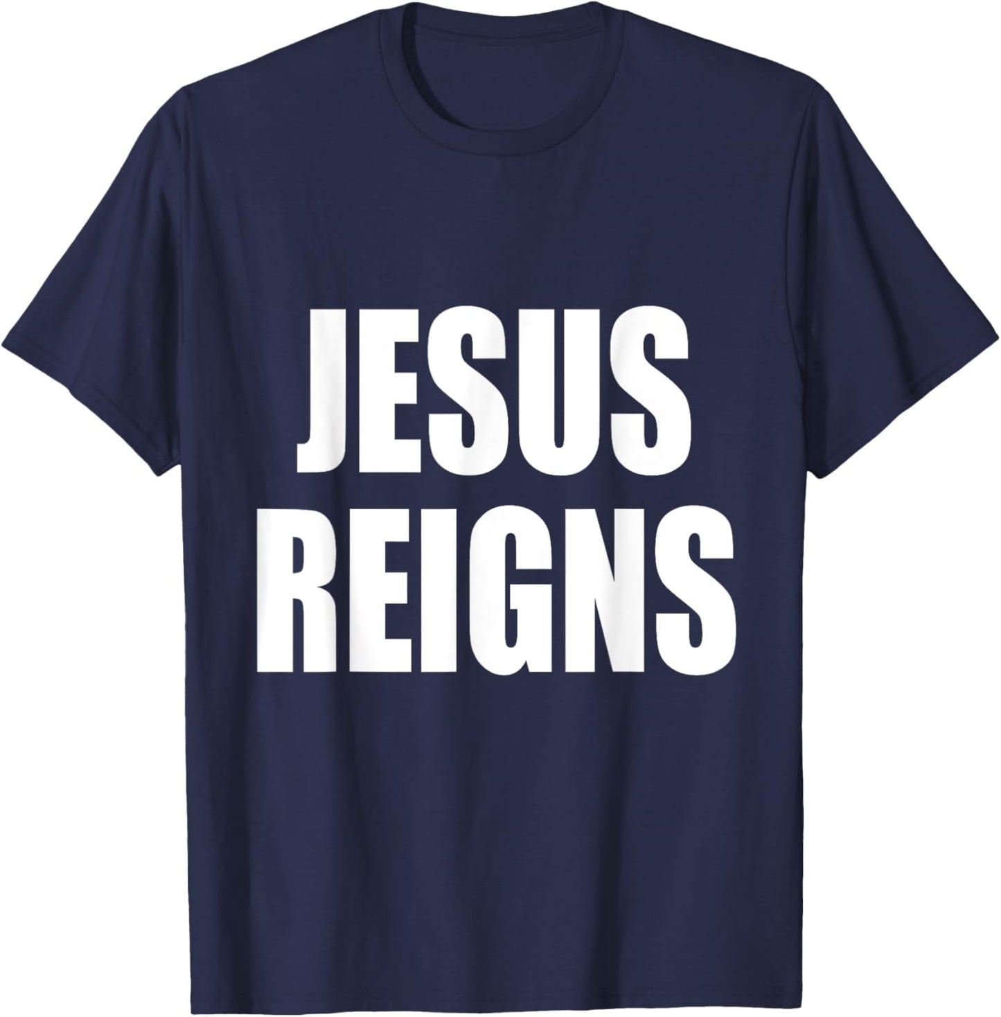 Jesus Reigns T-Shirt - T-Shirt | Navy