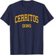 Cerritos High School HS Cerritos CA Retro Sports T-Shirt - T-Shirt | Navy