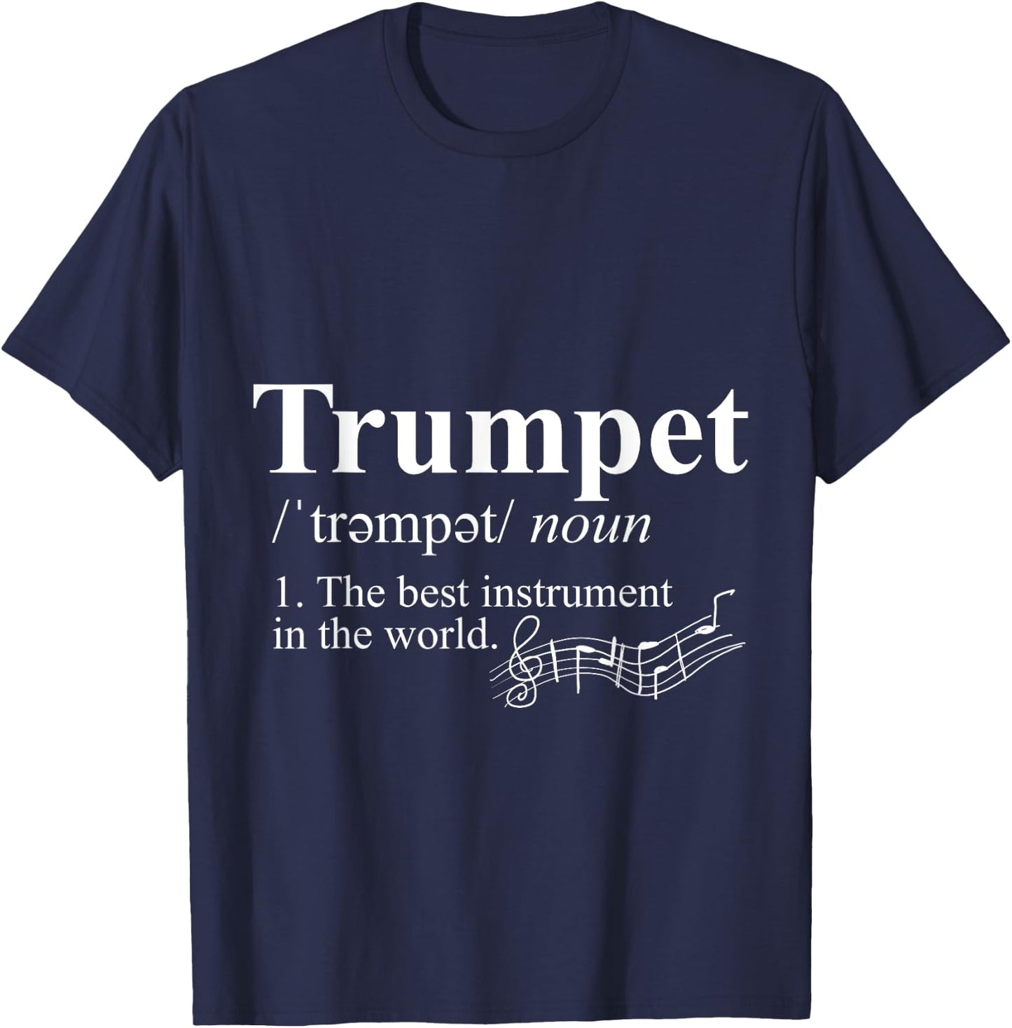 Musical Instrument Marching Band Jazz Trumpet T-Shirt - T-Shirt | Navy