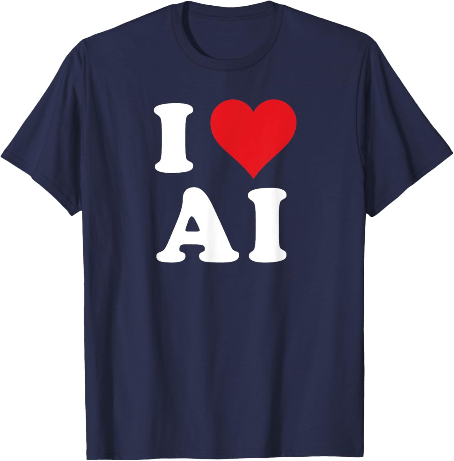 I Heart AI Initials I Love A.I. First And Last Name A I T-Shirt - T-Shirt | Navy
