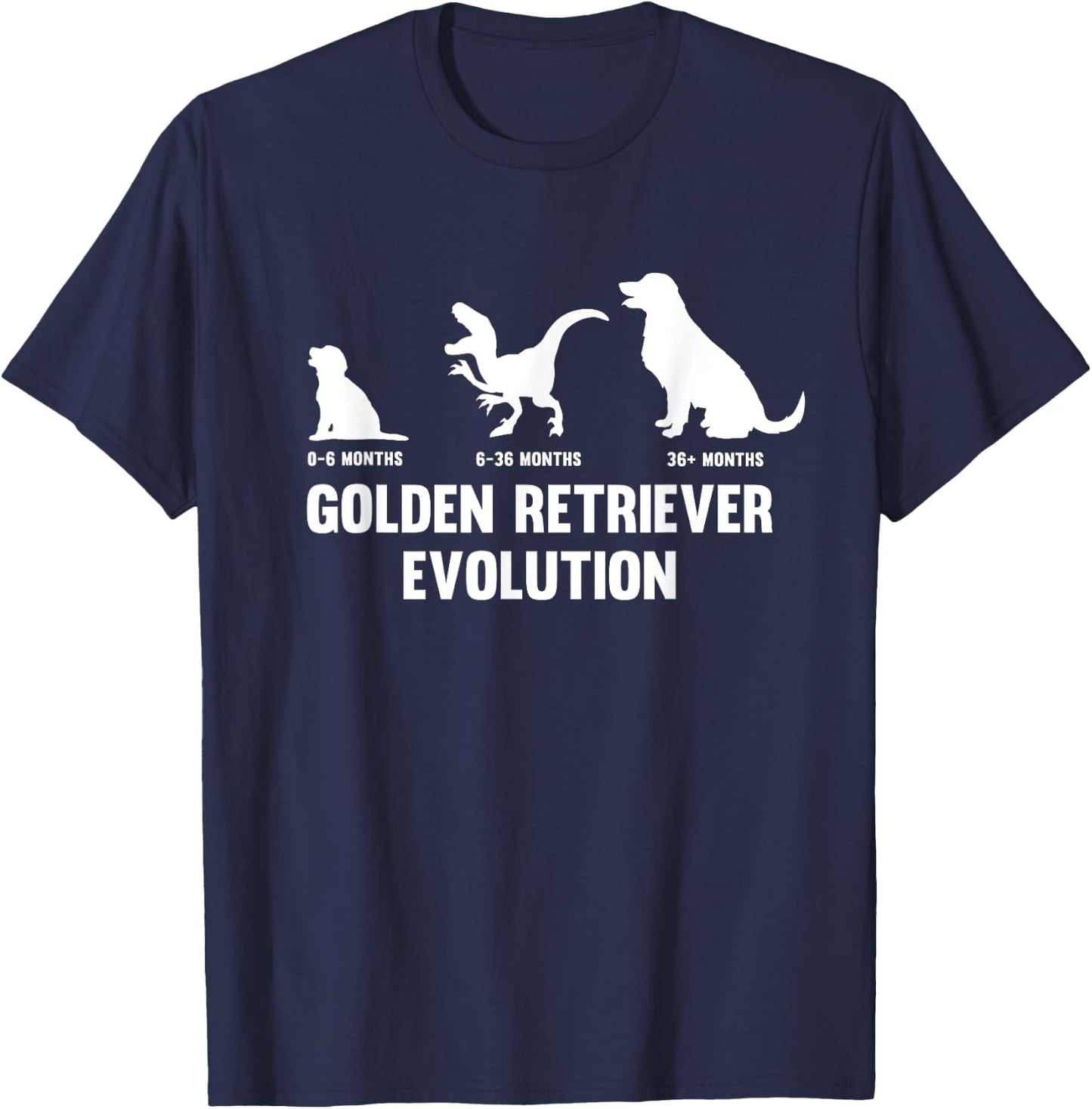 Golden Retriever Evolution for a Golden Retriever Owner T-Shirt - T-Shirt | Navy