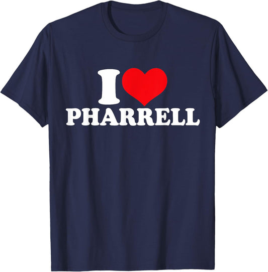 I Love Pharrell, I Heart Pharrell T-Shirt - T-Shirt | Navy