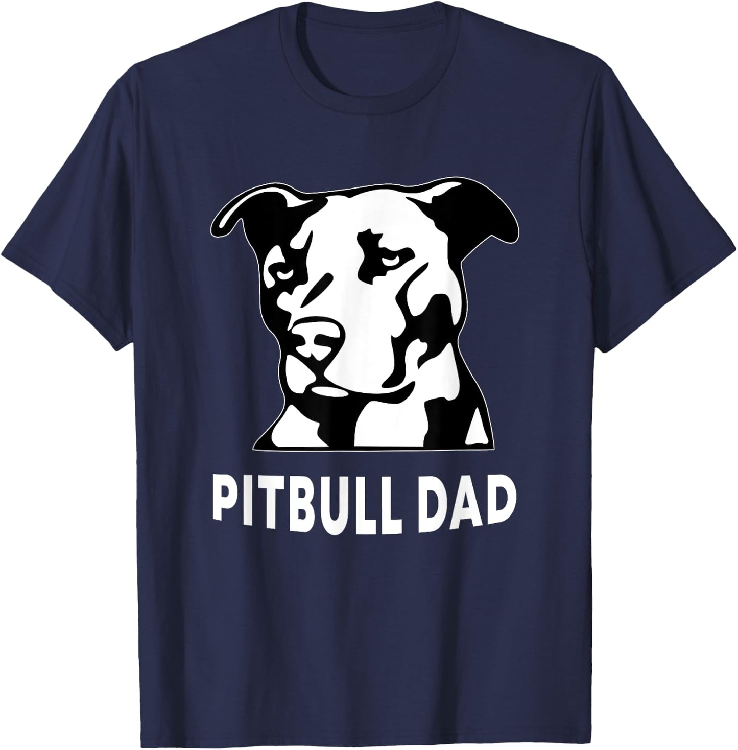 Proud Pitbull Dad Men's Pit Bull Dog Shirt T-Shirt - T-Shirt | Navy