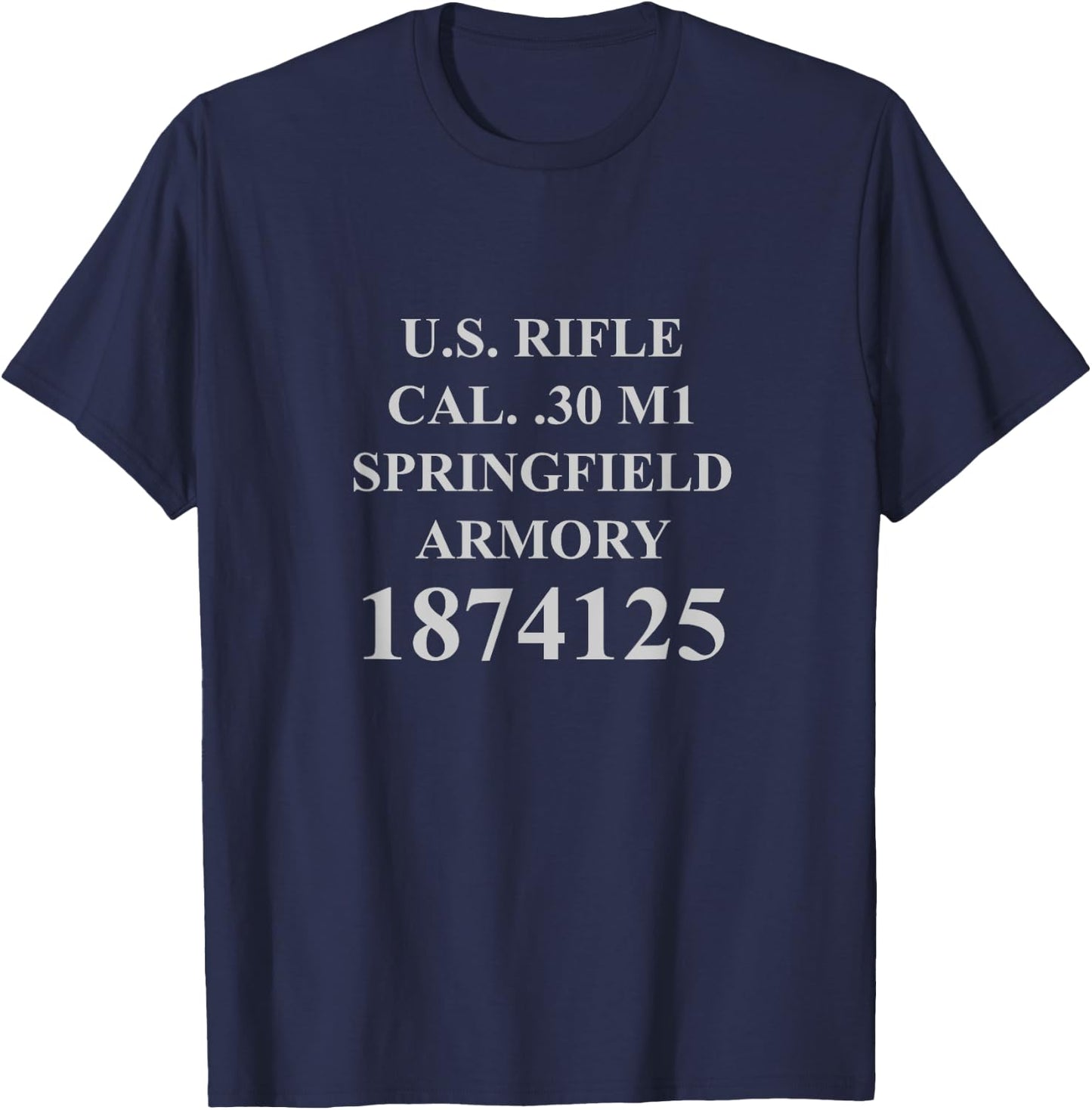 M1 Garand Text Model US CAL..30 M1 WWII WW2 Vet Rifle Ping T-Shirt - T-Shirt | Navy