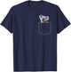 Cute Koala Gift Funny Pocket Women Girls Boys T-Shirt - T-Shirt | Navy