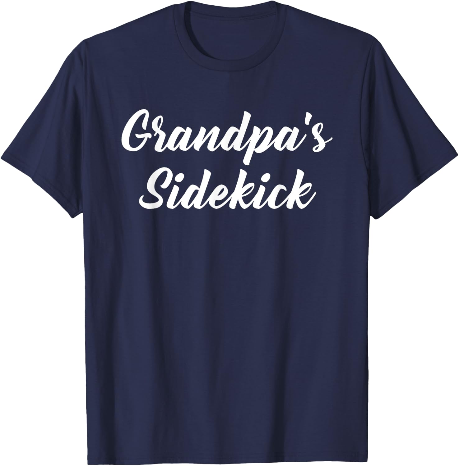 Grandpa's Sidekick Grandson Granddaughter Papa Girl Boy T-Shirt - T-Shirt | Navy