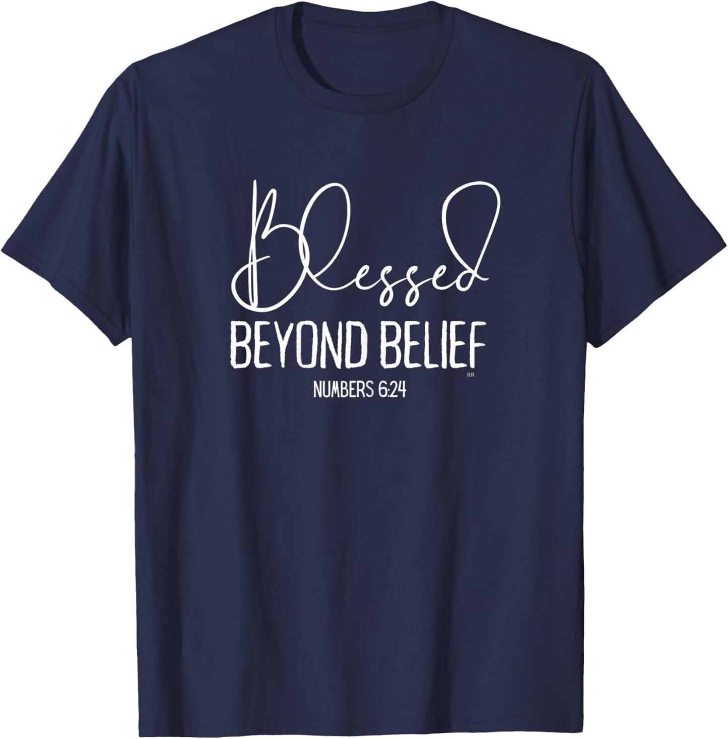BLESSED BEYOND BELIEF/ Christian Faith Women T-Shirt - T-Shirt | Navy