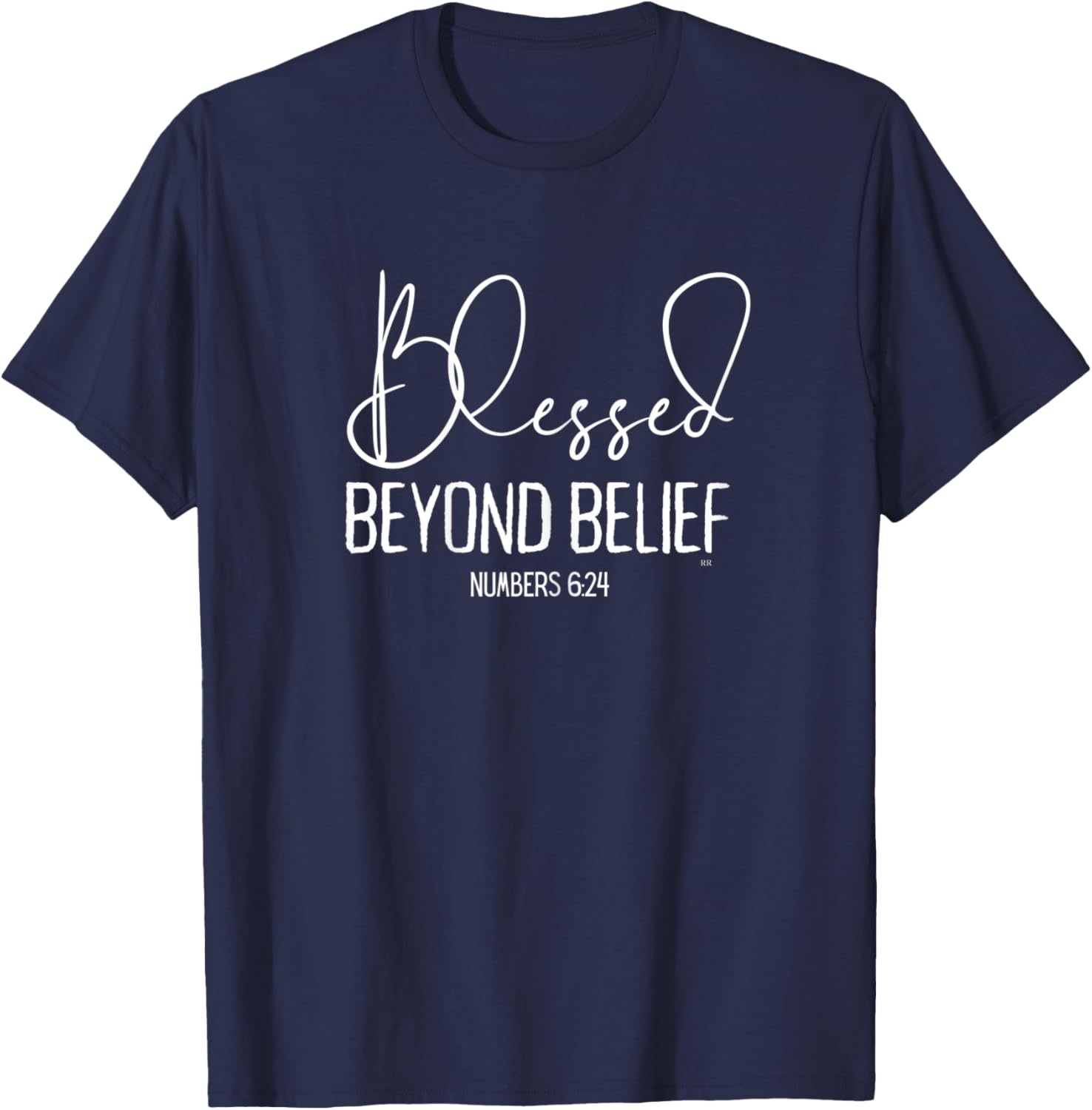 BLESSED BEYOND BELIEF/ Christian Faith Women T-Shirt - T-Shirt | Navy