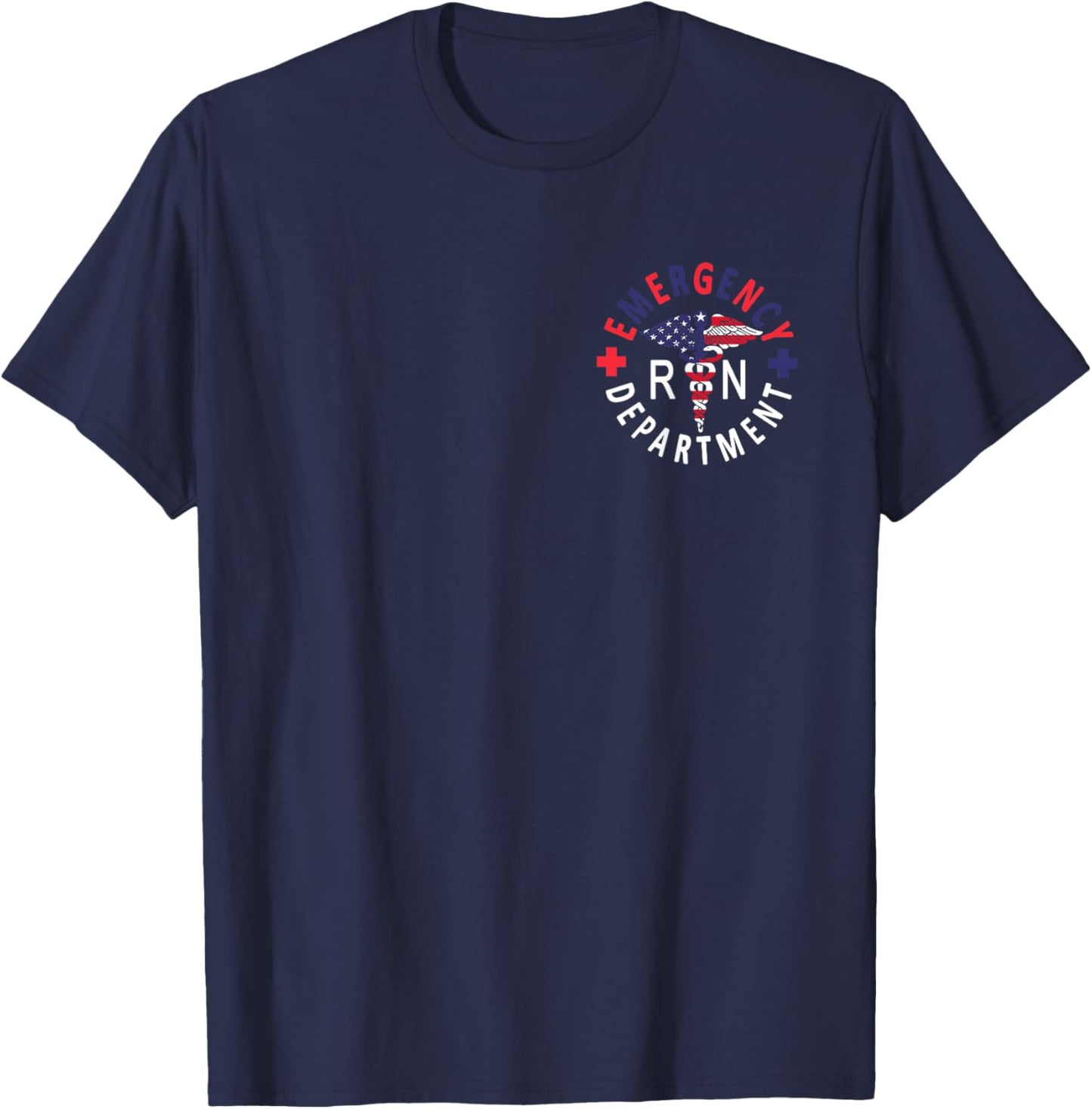 Emergency Department 4th of July USA Emergency Room Nurse T-Shirt - T-Shirt | Navy