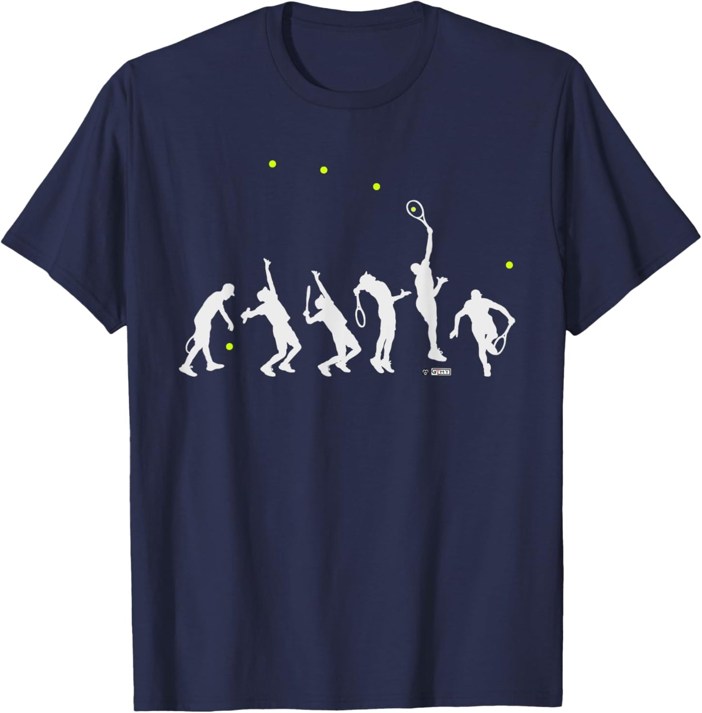 Big Tennis Serve, Tennis Silhouette Big Serve T-Shirt - T-Shirt | Navy