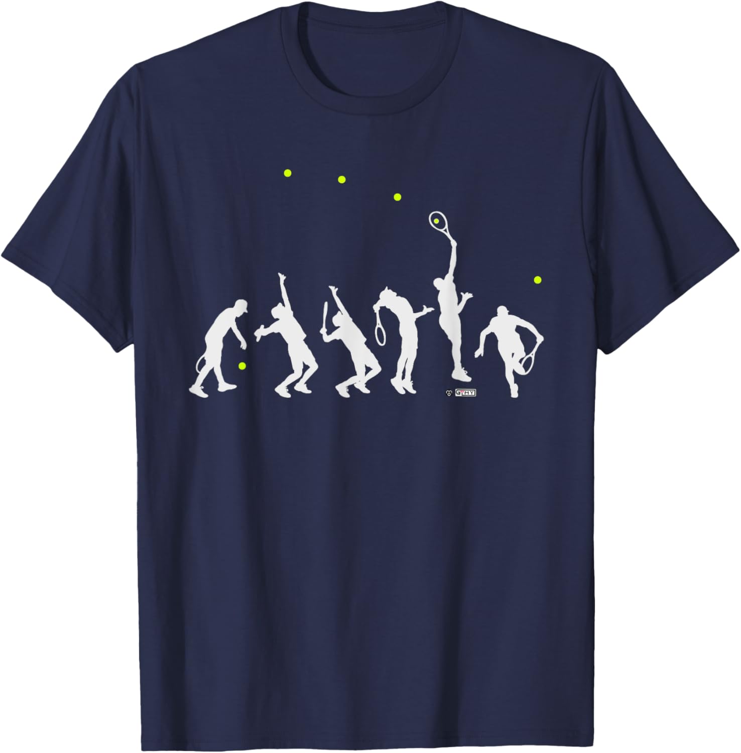 Big Tennis Serve, Tennis Silhouette Big Serve T-Shirt - T-Shirt | Navy