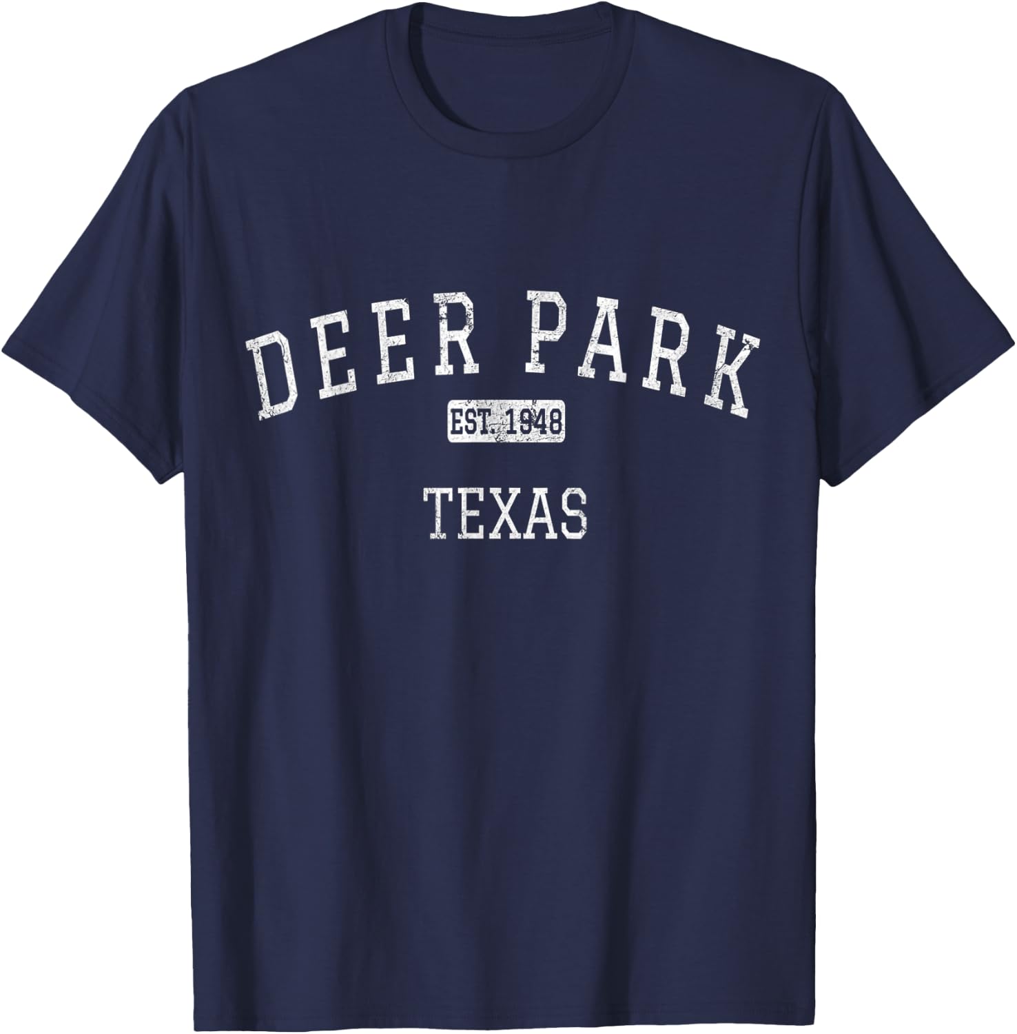 Deer Park Texas TX Vintage T-Shirt - T-Shirt | Navy
