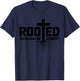 Christian Rooted In Christ Jesus Bible Verse Church Pastor T-Shirt - T-Shirt | Navy