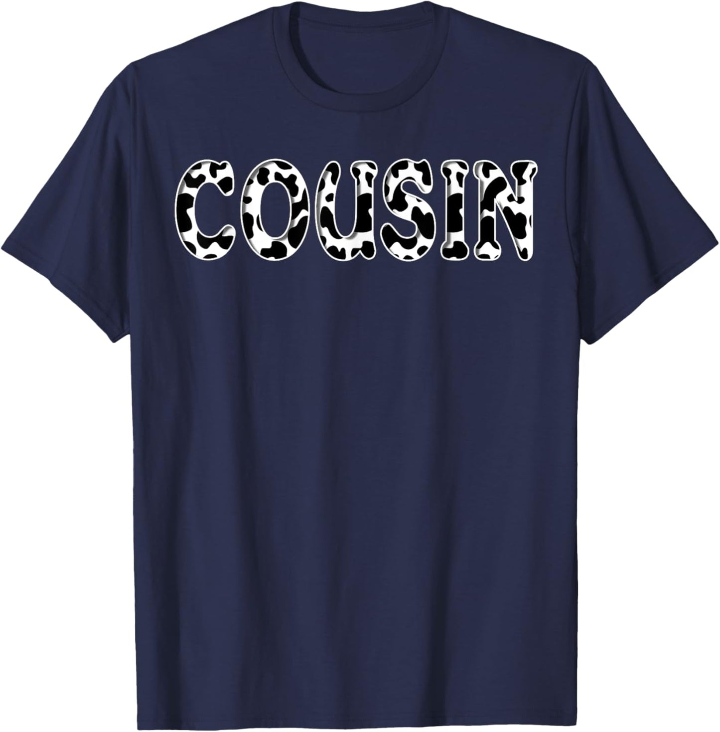 Cow Cousin Birthday Family Matching Girl Boy Farm Birthday T-Shirt - T-Shirt | Navy