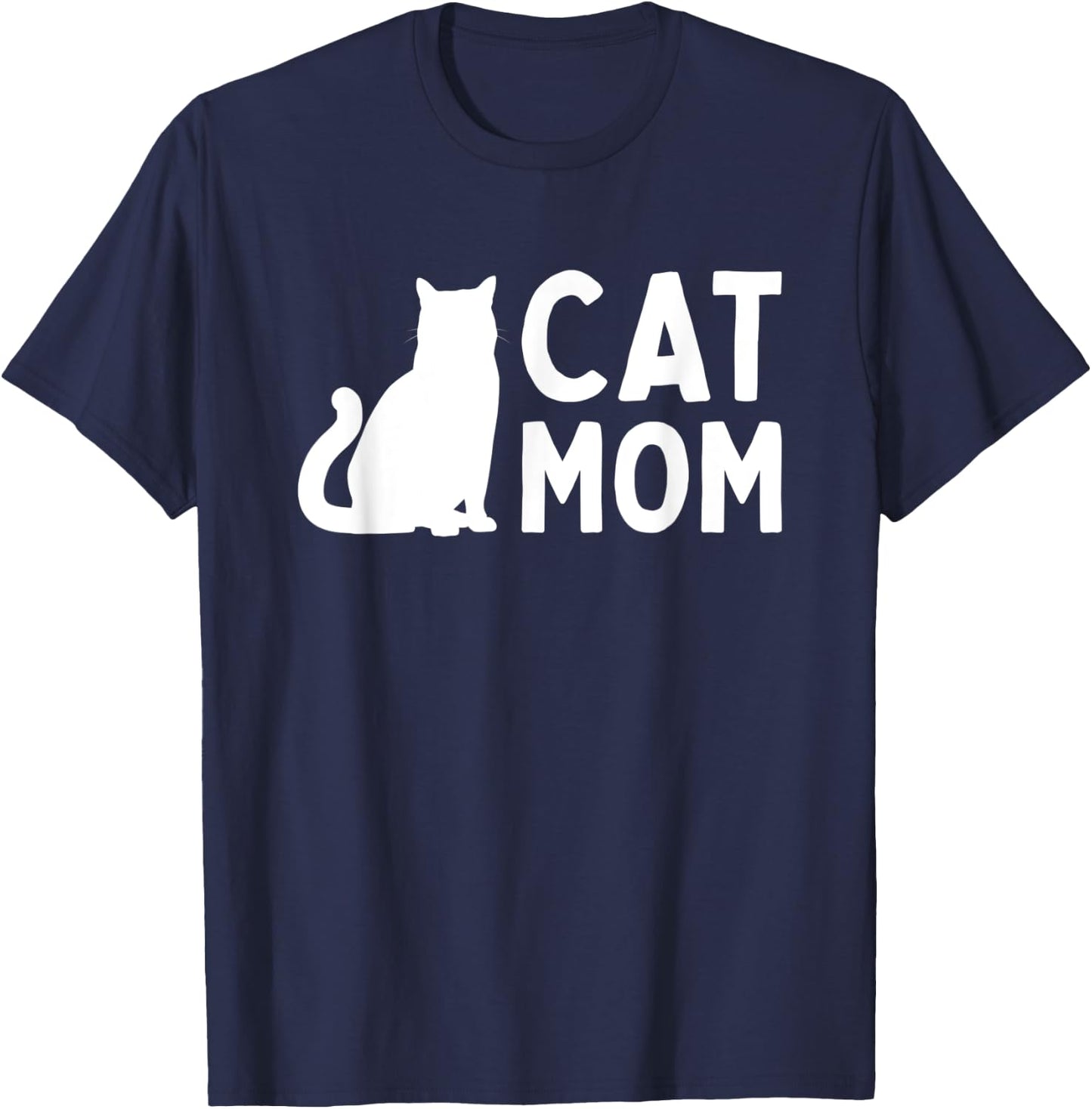 Best Cat Mom Mothers Day Women Wife Kitty Mommy Mama T-Shirt - T-Shirt | Navy