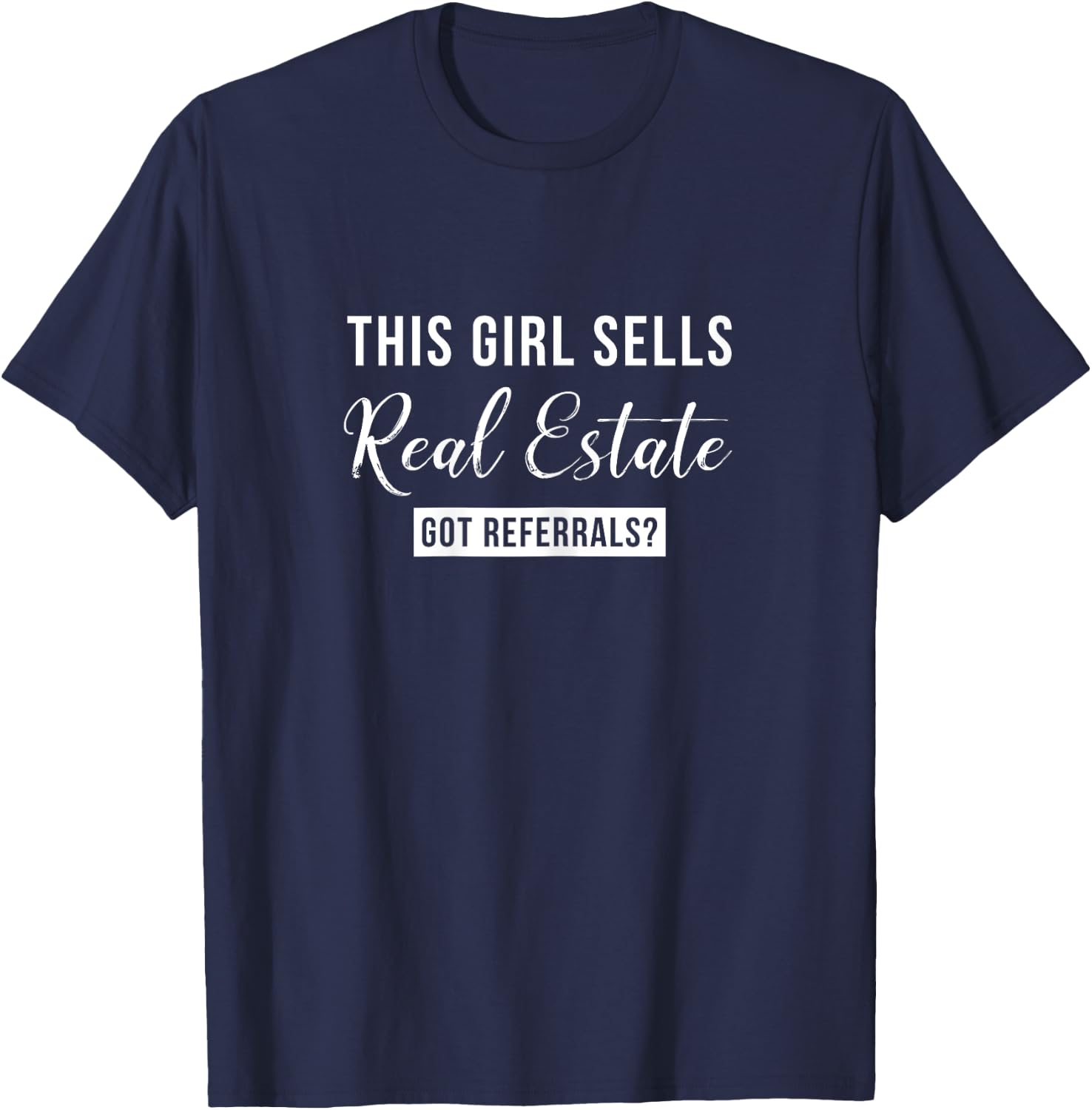 Real Estate Agent Shirt - This Girl Sells Real Estate T-Shirt - T-Shirt | Navy